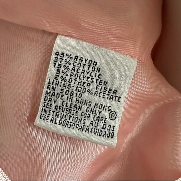 ANNE KLEIN Vintage 90s Pink Tweed Sleeveless Dress Made in Hong Kong Timeless 12 - Picture 12 of 15